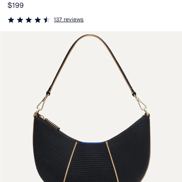 Rothy's Black and Tan Hobo Bag - Picture 6 of 7